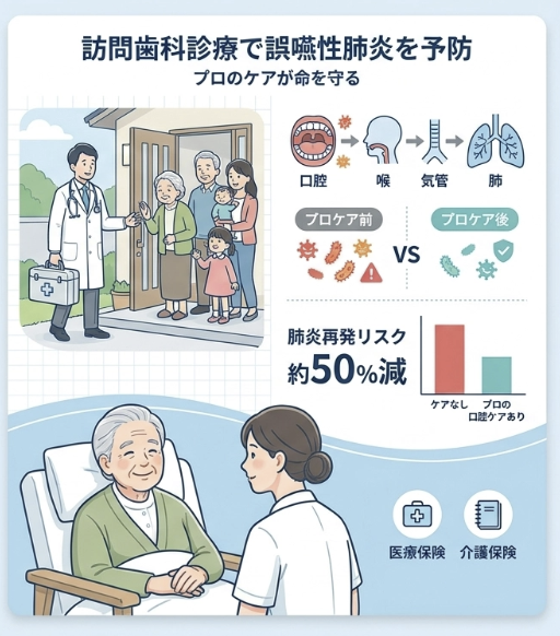 訪問歯科診療と誤嚥性肺炎が示す在宅ケアの本質｜通院できなくなっても